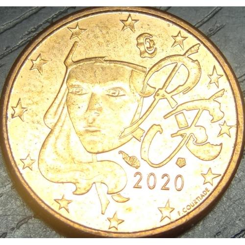 1 євроцент 2020 Франція