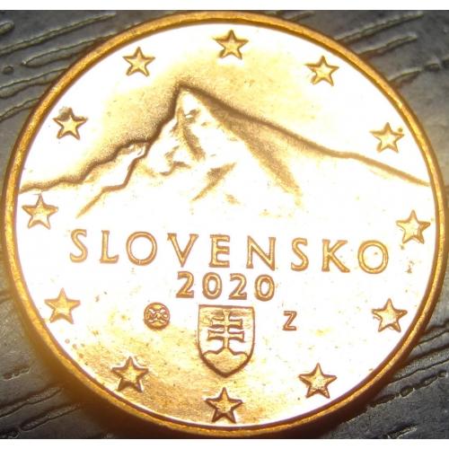 1 євроцент 2020 Словаччина