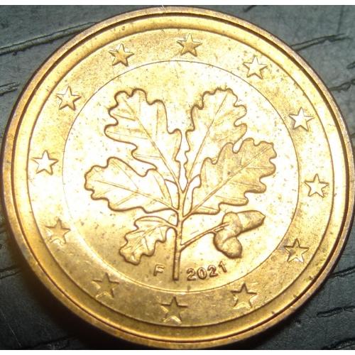 1 євроцент 2021 F Німеччина