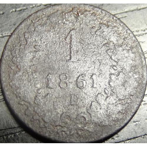 1 крейцер 1861 E Австро-Угорщина