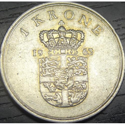 1 крона 1963 Данія