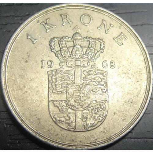 1 крона 1968 Данія