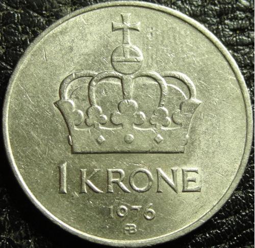 1 крона 1976 Норвегія