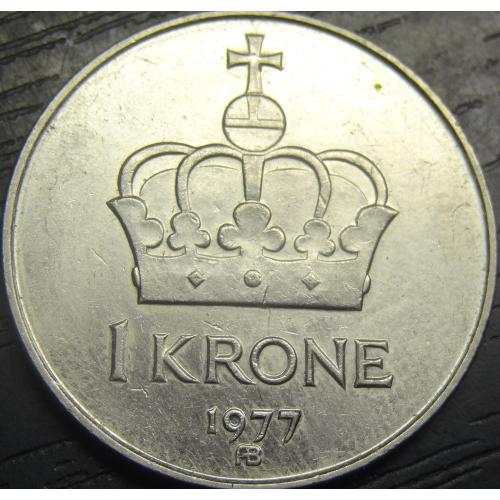 1 крона 1977 Норвегія
