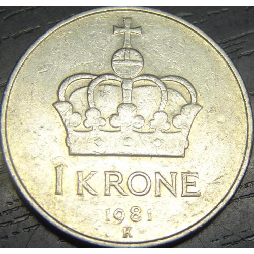 1 крона 1981 Норвегія