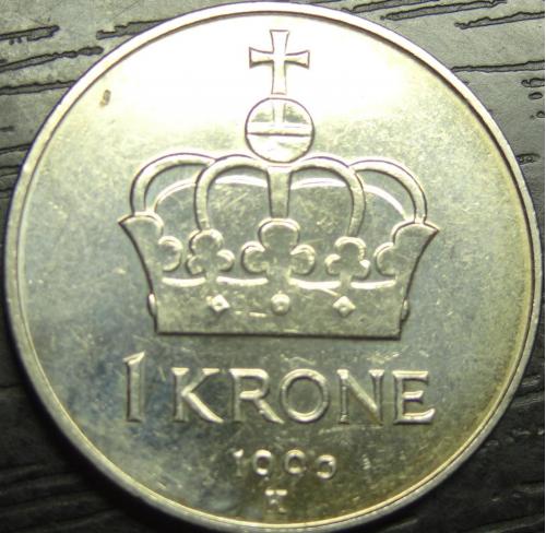 1 крона 1990 Норвегія