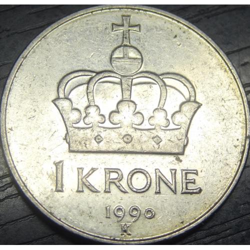 1 крона 1990 Норвегія