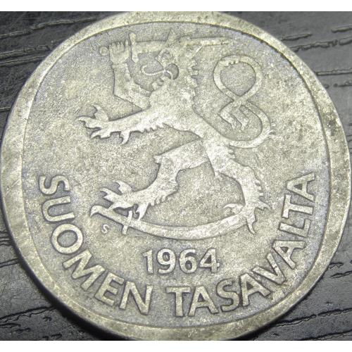 1 марка Фінляндія 1964 срібло