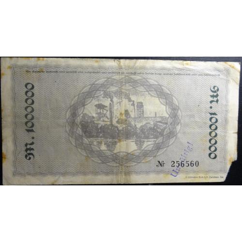 1 мільйон марок 1923 Німеччина, Цвіккау
