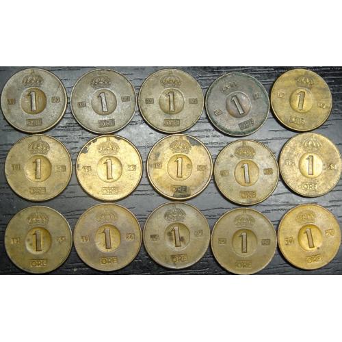 1 оре Швеція (порічниця) 15шт, всі різні
