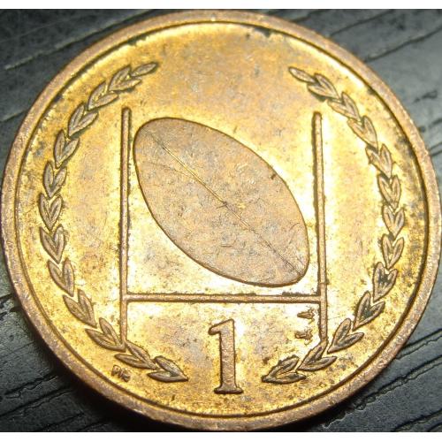 1 пенні 1998 AA Мен (новий портрет, трискеліон)