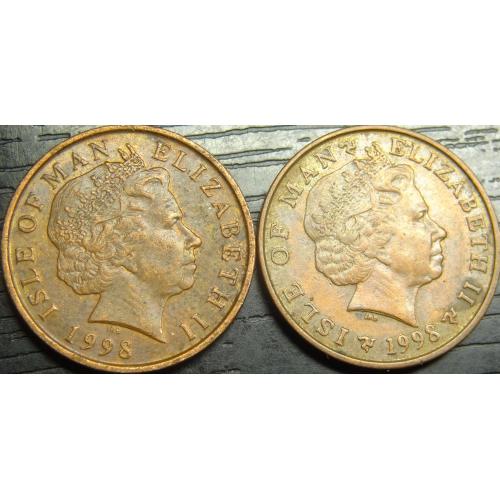 1 пенні 1998 Мен (два різновиди)
