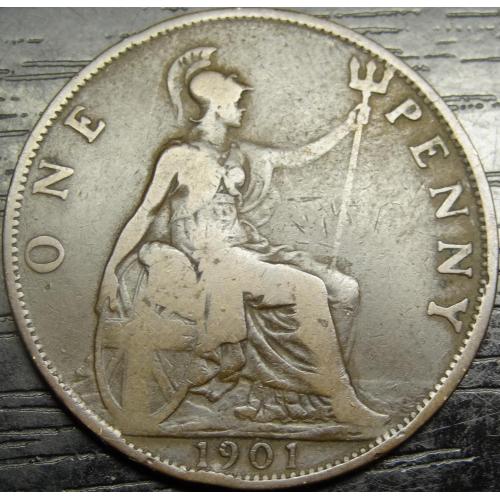 1 пенні Британія 1901
