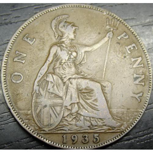 1 пенні Британія 1935