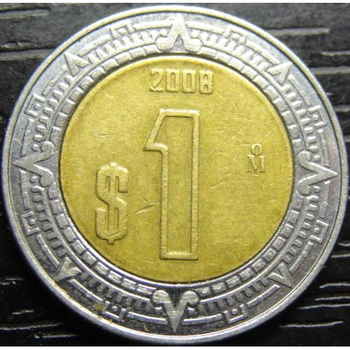 1 песо Мексика 2008