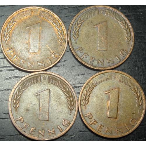 1 пфеніг 1970 ФРН (всі монетні двори)
