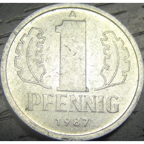 1 пфеніг 1987 НДР