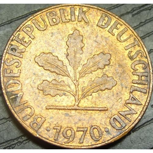 1 пфеніг ФРН 1970 J (маленька J)