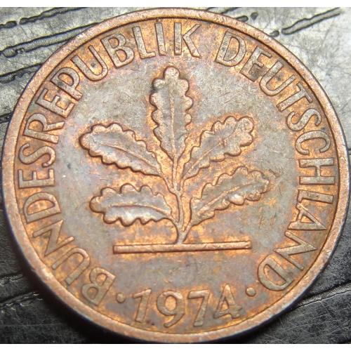 1 пфеніг ФРН 1974 D