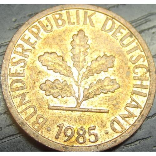 1 пфеніг ФРН 1985 D