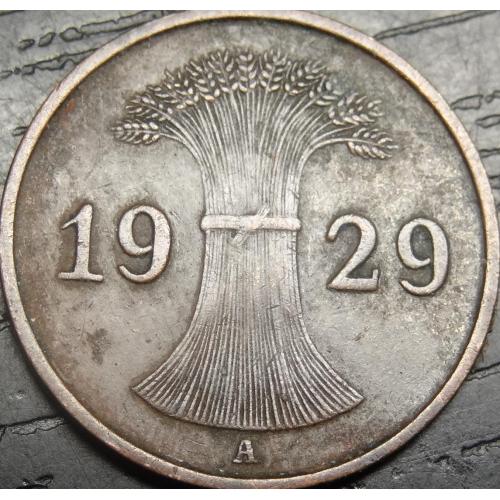 1 рейхспфеніг Німеччина 1929 A