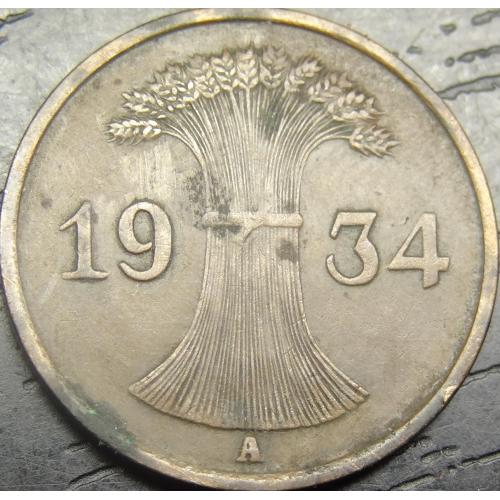 1 рейхспфеніг Німеччина 1934 A