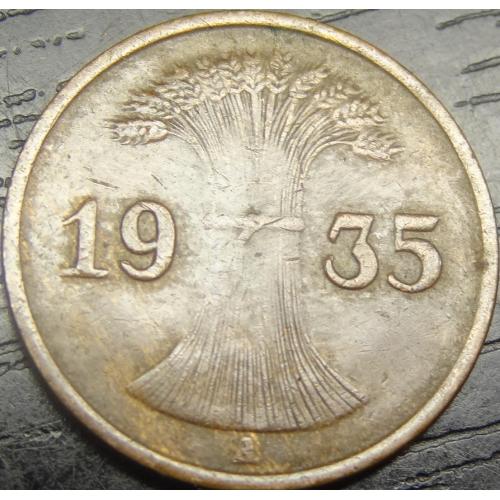 1 рейхспфеніг Німеччина 1935 A