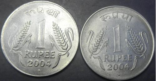 1 рупія Індія 2004 (два різновиди)