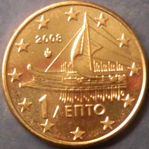 1 євроцент 2008 Греція UNC