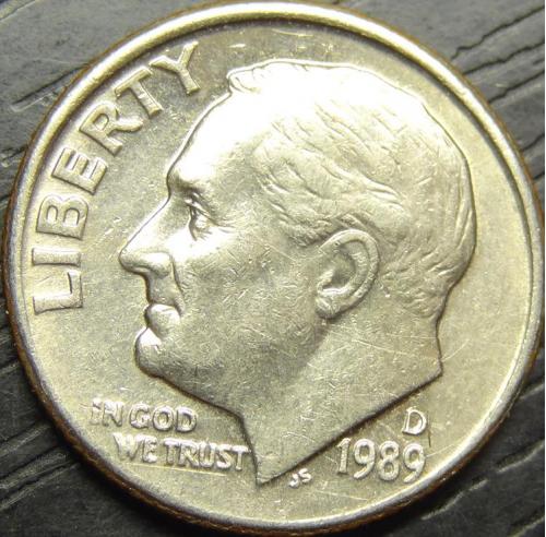 10 центів 1989 D США
