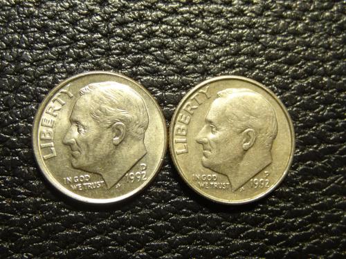 10 центів 1992 США (два різновиди)