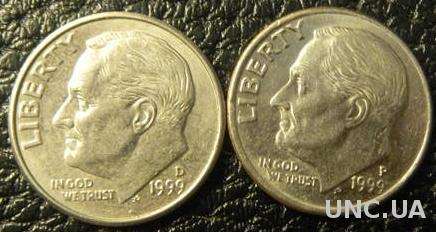 10 центів 1999 США (два різновиди)