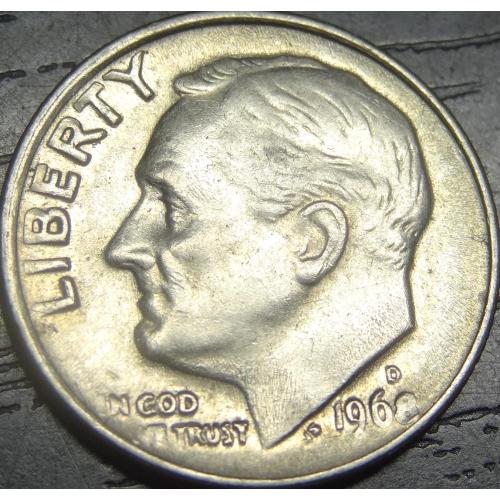 1 дайм 1968 D США