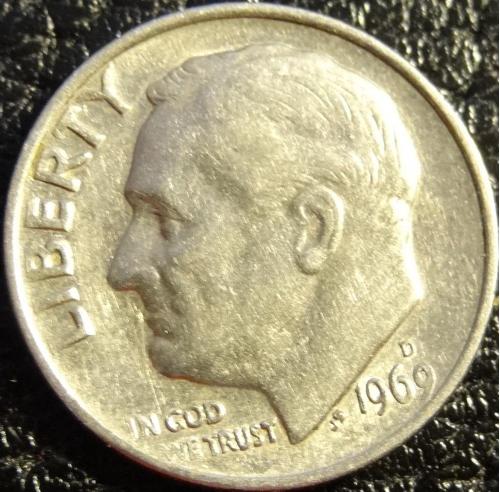 10 центів 1969 D США