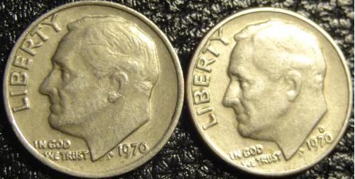 10 центів 1970 США (два різновиди)