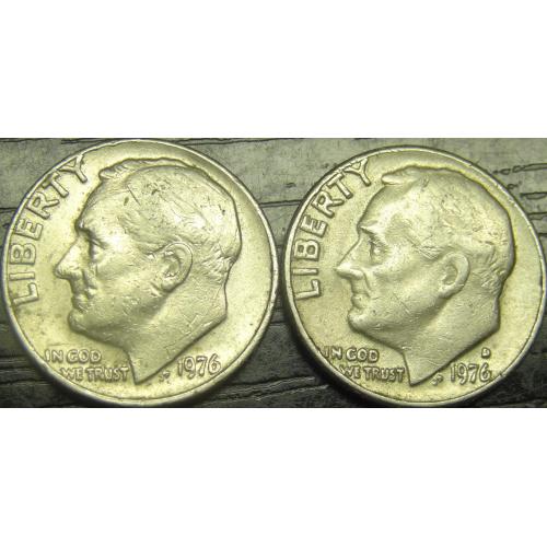 10 центів 1976 США (два різновиди)