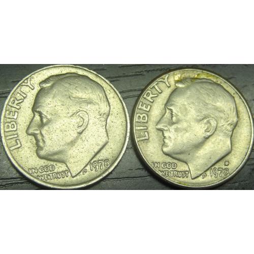 1 дайм 1978 США (два різновиди)