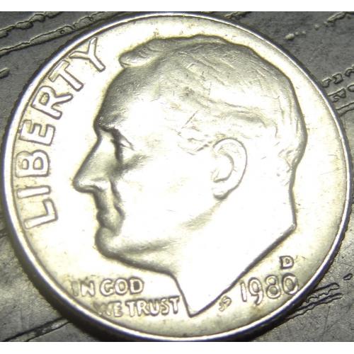 10 центів 1980 D США