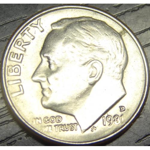 10 центів 1981 D США