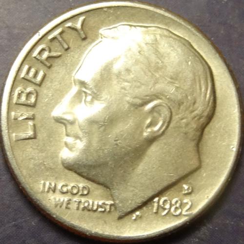 10 центів 1982 D США