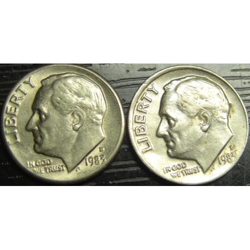 10 центів 1983 США (два різновиди)