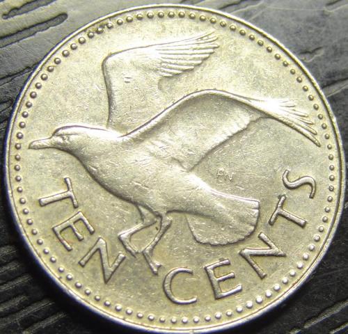 10 центів 1987 Барбадос