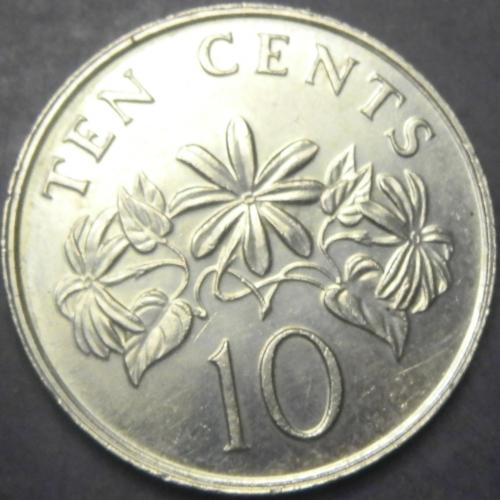 10 центів 1987 Сінгапур