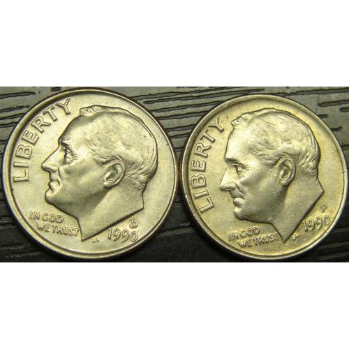 10 центів 1990 США (два різновиди)
