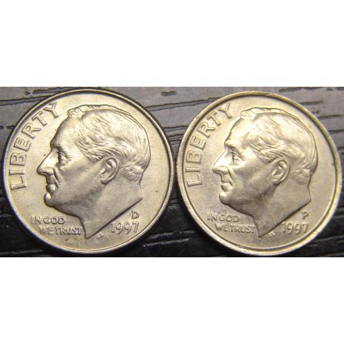 10 центів 1997 США (два різновиди)