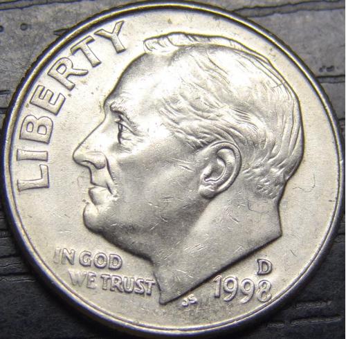 10 центів 1998 D США