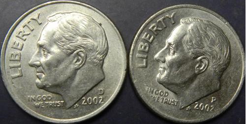 10 центів 2002 США (два різновиди)