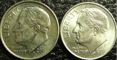 10 центів 2011 США (два різновиди)