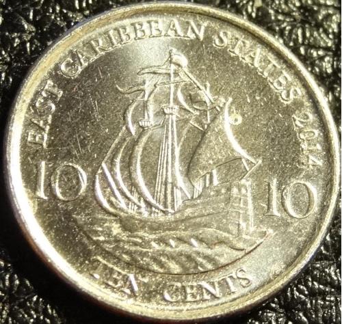 10 центів 2014 Східні Карибські території