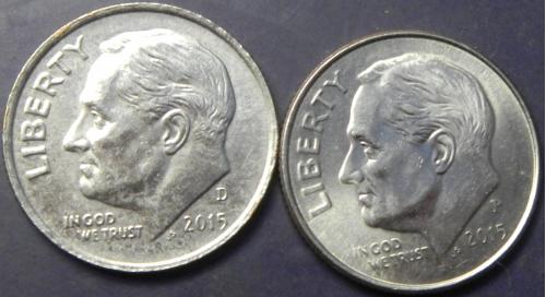 10 центів 2015 США (два різновиди)